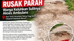 Miris! Jalan Utama Desa Tenan Rusak Parah, Warga Keluhkan Minimnya Perhatian Pemerintah