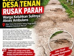 Miris! Jalan Utama Desa Tenan Rusak Parah, Warga Keluhkan Minimnya Perhatian Pemerintah